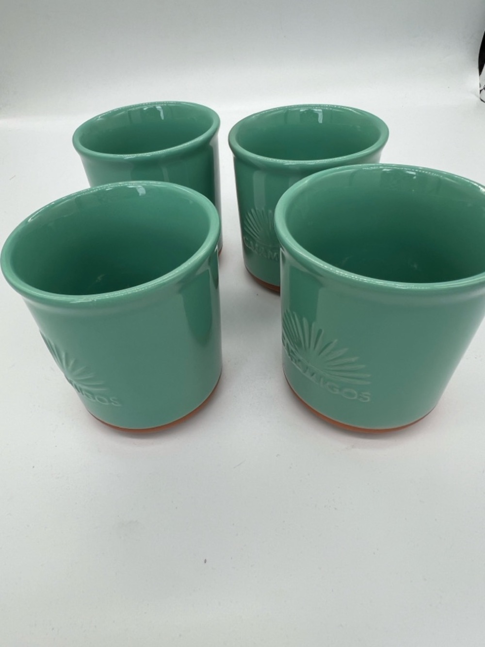 Casamigos Tequila Turquoise Ceramic Cups - Set of 4